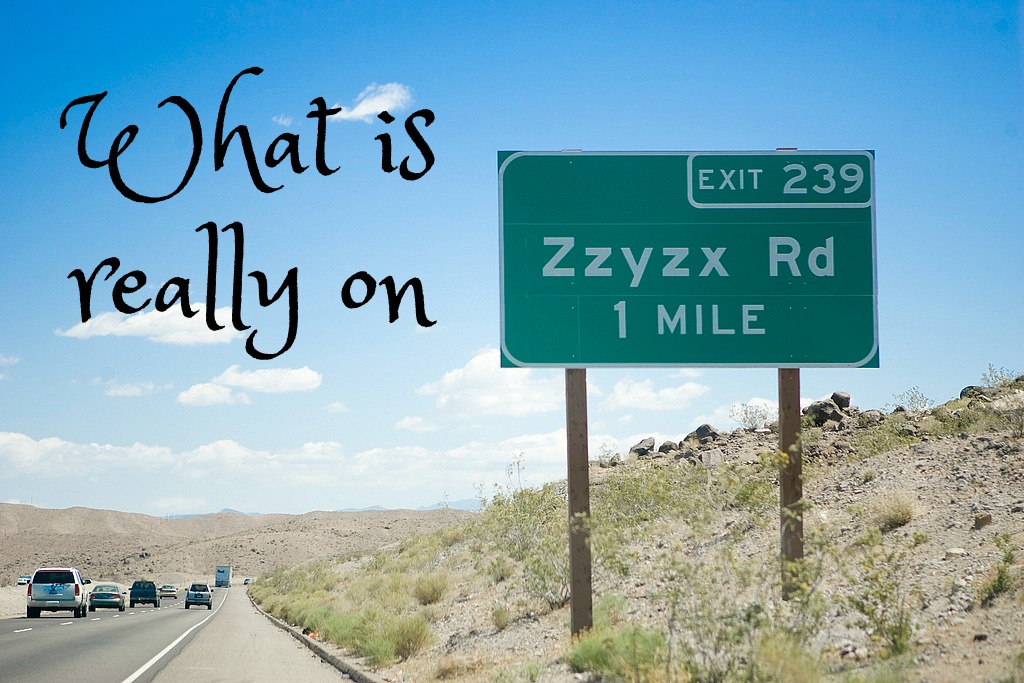 What is on Zzyzx Road, California