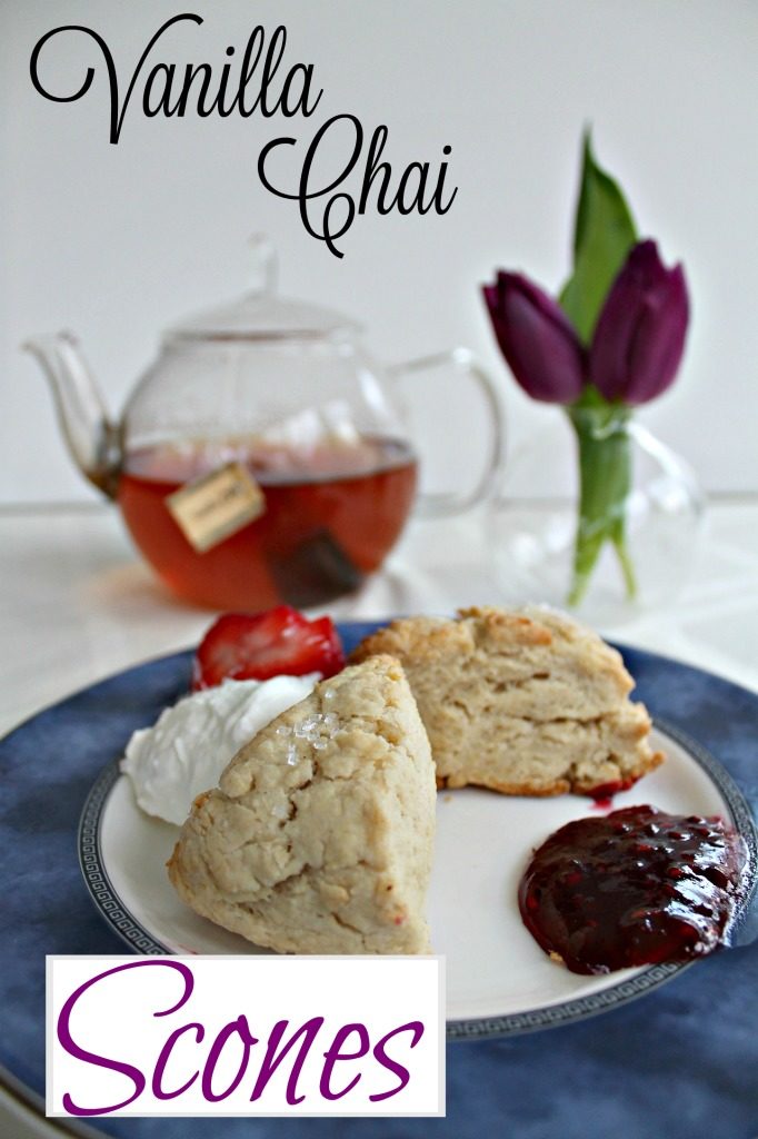 Inspired by cream teas that I had daily on my English tour, but spiced, try my Vanilla Chai Scones and take a break in your busy day to relax with a great cup of tea. #teaproudly #scones #recipes #tea #sponsored