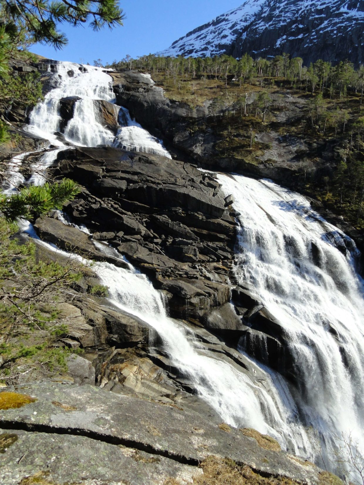 Exploring Norway's Waterfalls Valley. Hike to Waterfalls in Norway