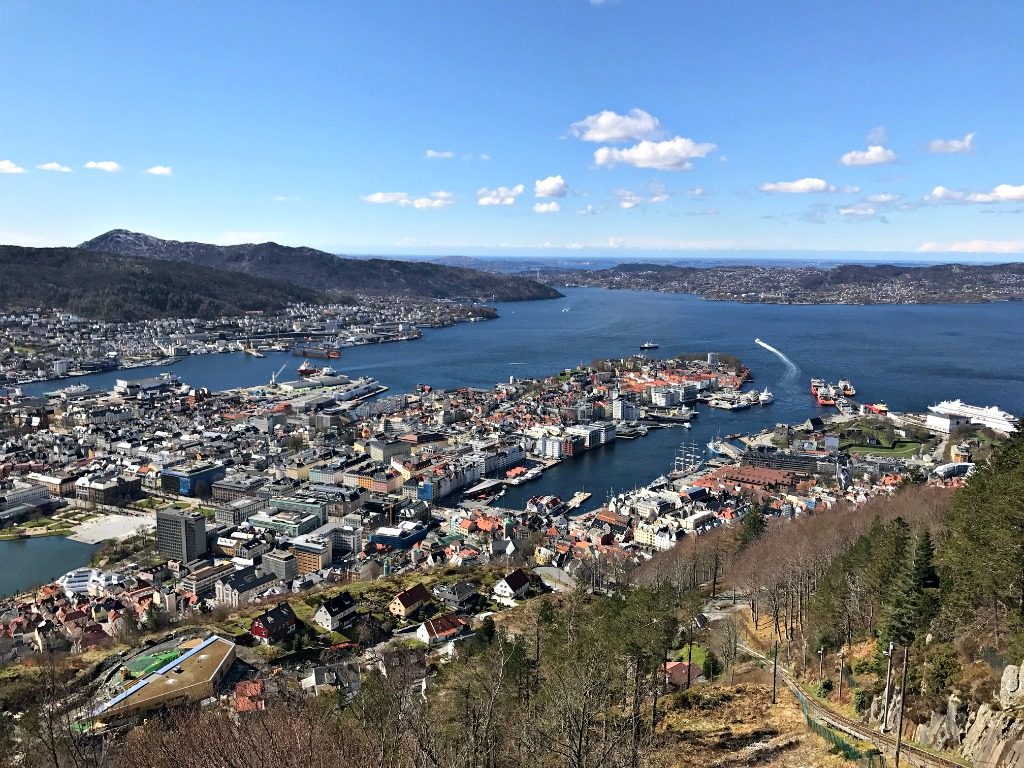 Bergen Bay funicular Scandinavia by car
