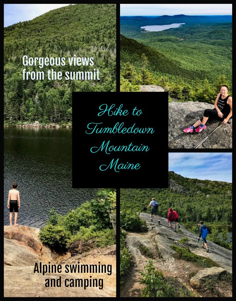 Hike Tumbledown Mountain in Maine's western mountains. Some of the best hiking in Maine with an amazing view and spectacular alpine pond for fishing and swimming.