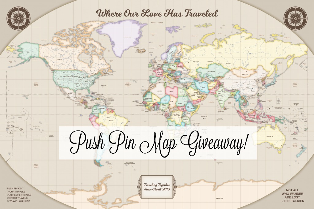 Push Pin Map Giveaway thedailyadventuresofme.com