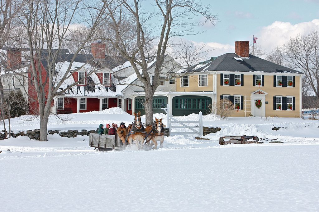 Where to sleigh ride in New England. Fun things to do in new england.