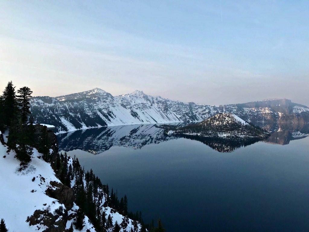 Crater Lake in winter