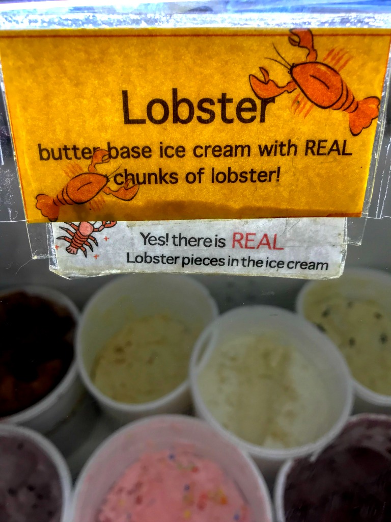 lobster ice cream in Martha's Vineyard, Oak Bluffs.