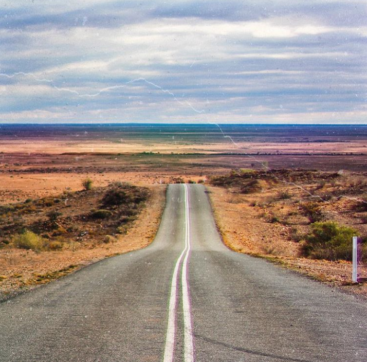 Endless road in Australia