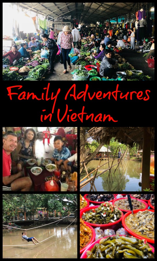 Read on to find out why the Mekong Delta in Vietnam is a perfect spot for a family trip full of unique things and family adventures. #familytravelinAsia #Vietnamadventures #thingstodoinVietnam