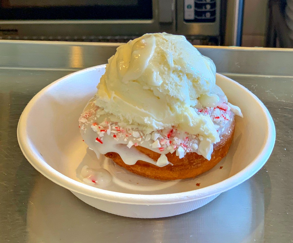 ice cream donut sundae