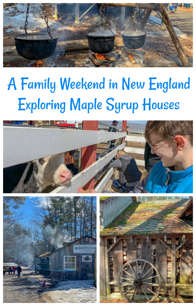 Science and sweet food? Visiting New England's maple syrup sugarhouses is a perfect family vacation. Read on for all the details #familytravel #NewEnglandtravel #maplesyrup