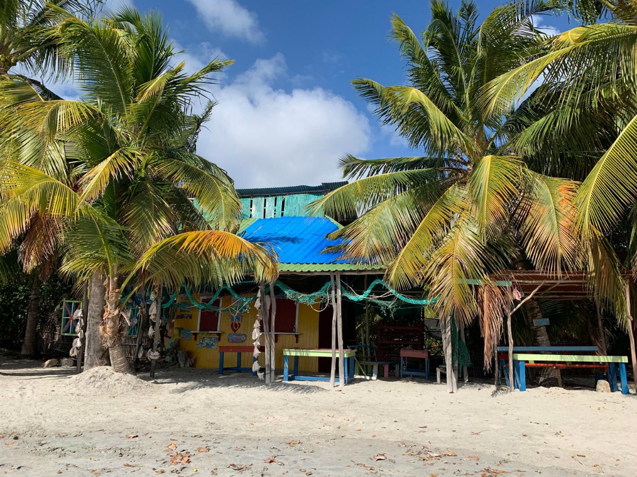 beach bar in South America